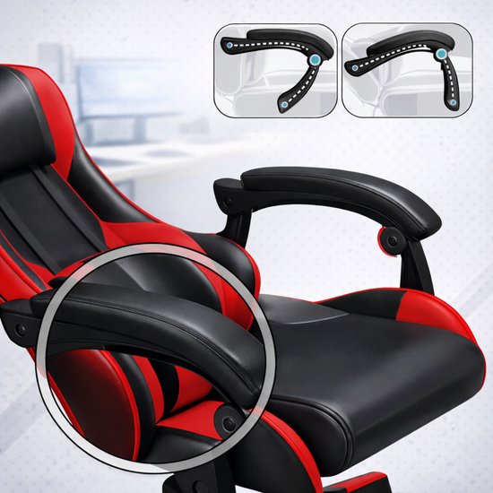 Bayt Gamestoel - Gaming chair - Gamingstoel - Comfort gamer stoel - Zwart en rood