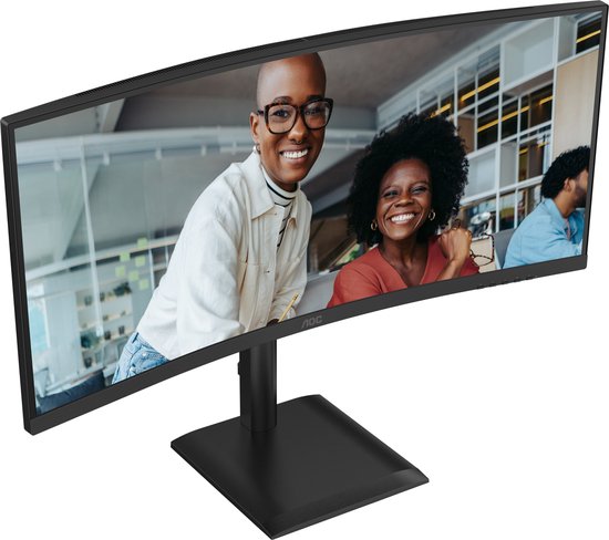 AOC CU34E4C - Gebogen Ultrabrede Zakelijke Monitor - USB-C 90w - 5 jaar Garantie - 34 inch