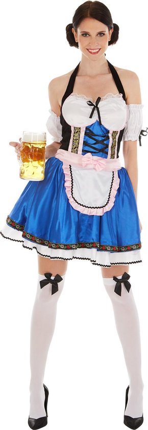 Dressforfun vrouwenkostuum dirndl sexy weidedroom XXL - verkleedkleding kostuum halloween verkleden feestkleding carnavalskleding carnaval feestkledij partykleding - 301054