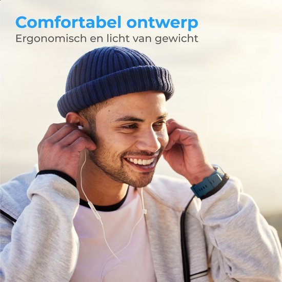 Nuvance - In-Ear Oordopjes met Draad - USB-C - Wit Kunststof - Met Microfoon & In-Line Bediening - Helder Geluid & Comfortabele Pasvorm - Voor Moderne Smartphones