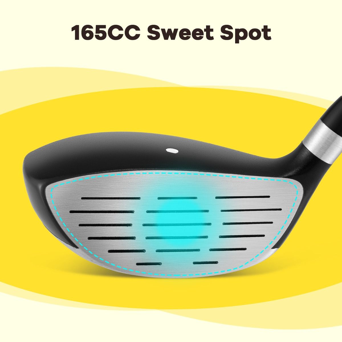 Coast Junior Fairway Hout #3 - 165 cc clubhoofd - glasvezel shaft - geel - 86 cm