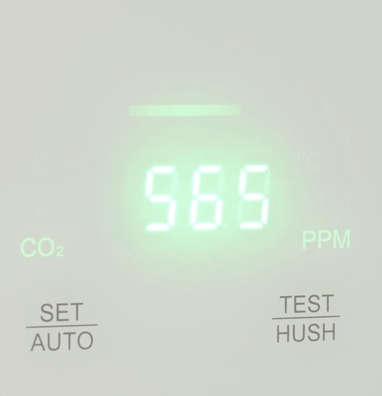 Smartwares FGA-13900 - Luchtkwaliteitsmeter Kooldioxide - CO2 alarm - 85 dB - 3 Sensoren - Gesproken melding