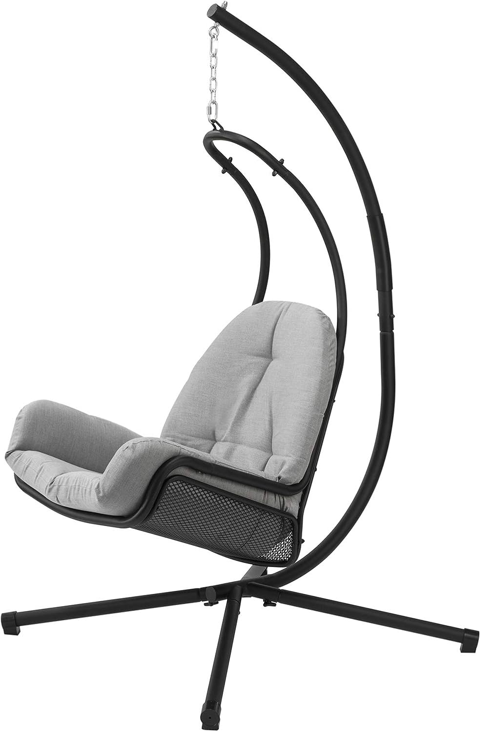 SoBuy Hangstoel incl. Frame - Max. 150 kg - 103 x 125 x 190 cm - Grijs