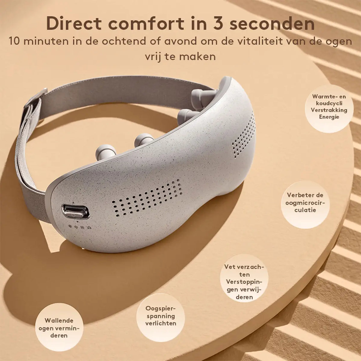 Breo Seek Pro Eye Massager with Heat and Compression – Air Pressure, Bluetooth Music, Rechargeable Eye Therapy Device for Relaxation, Dark Circles, Eye Strain, Dry Eyes, Travel & Home Use