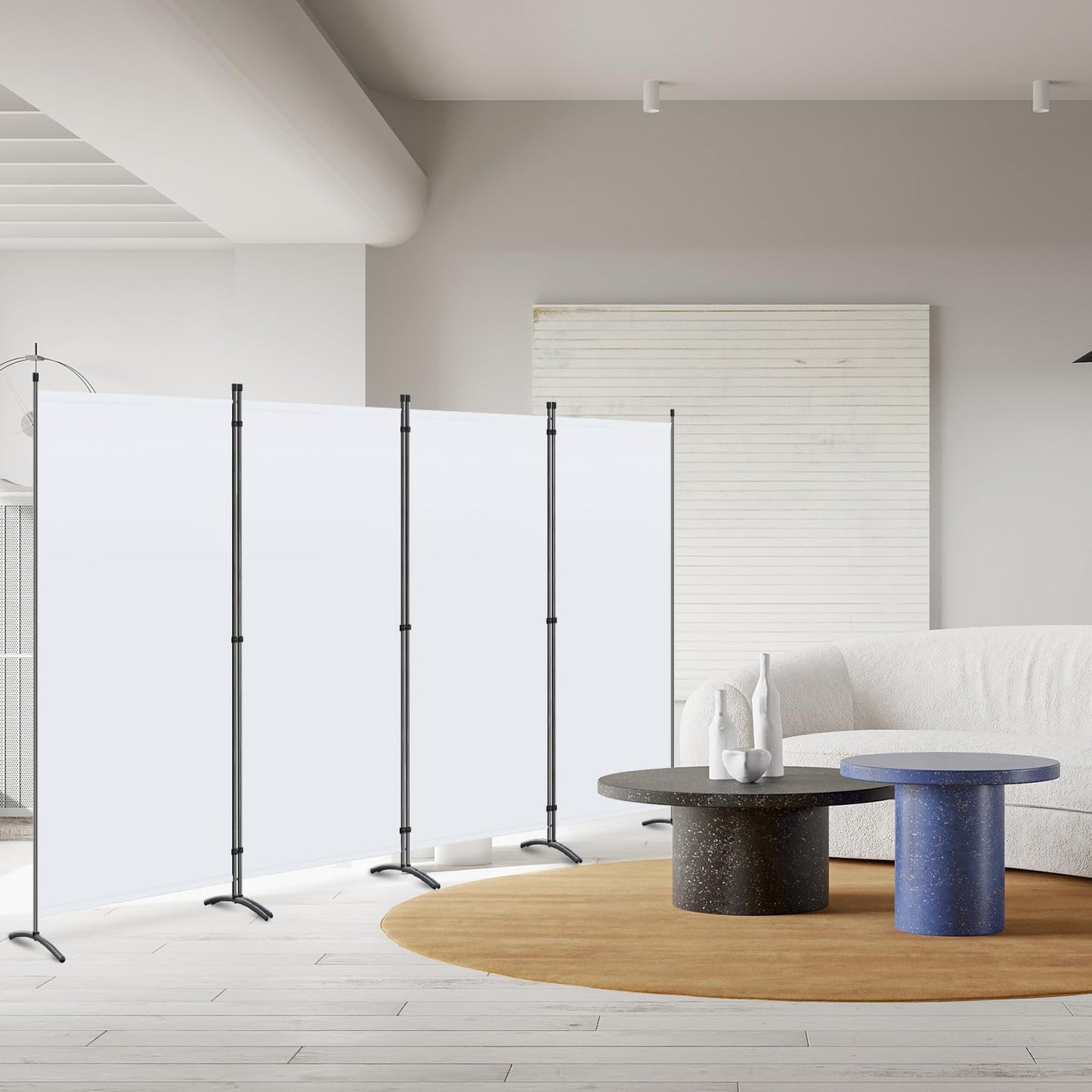 Angel Living Kamerscherm - 4 Panelen - 324 x 170 cm - Wit