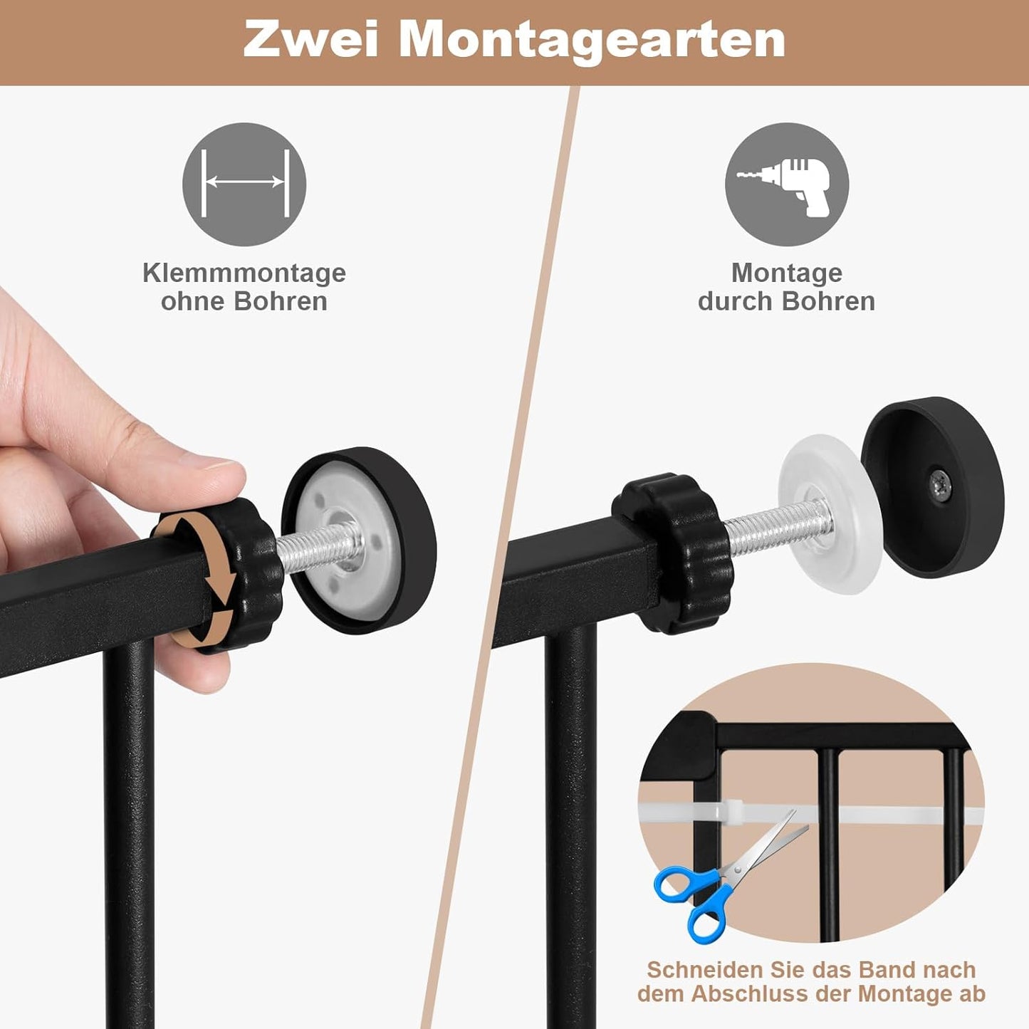 WOLTU Traphekje - 75–97 cm - 2 Verglendeningen - Zwart