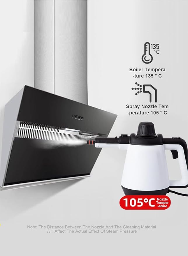ETLIFE Steam Cleaner, 1200 W, 3 Bar Steam Pressure, 400ml Capacity Wit