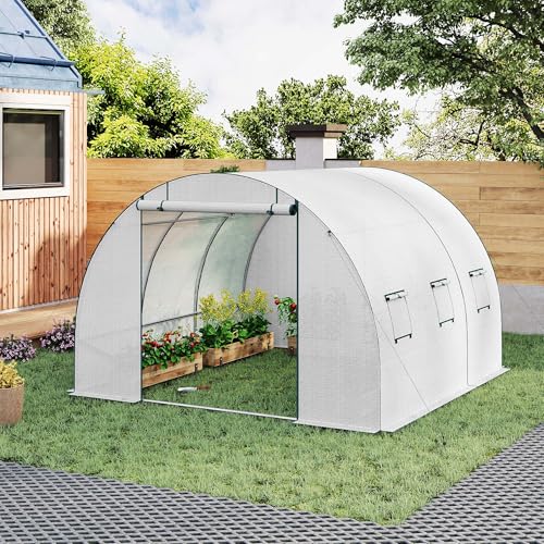 Woltu Tunnelkas voor Tuin - Wit - 300 x 300 x 200 cm