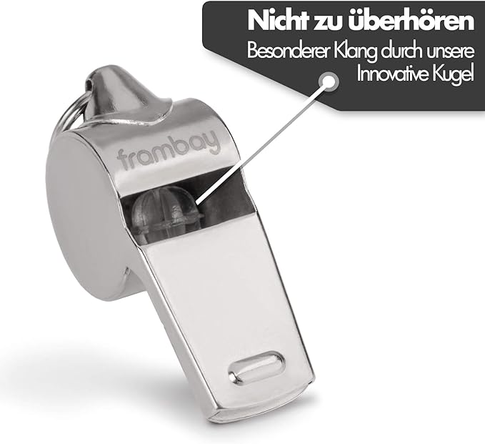 Fluitje - Fluitje met innovatieve [AirSpin] bal I Scheidsrechtersfluitje I Signaalfluitje I Fluitje I Fluitje voor noodgevallen I Fluitje voor sportlessen I Fluitje voor kinderen