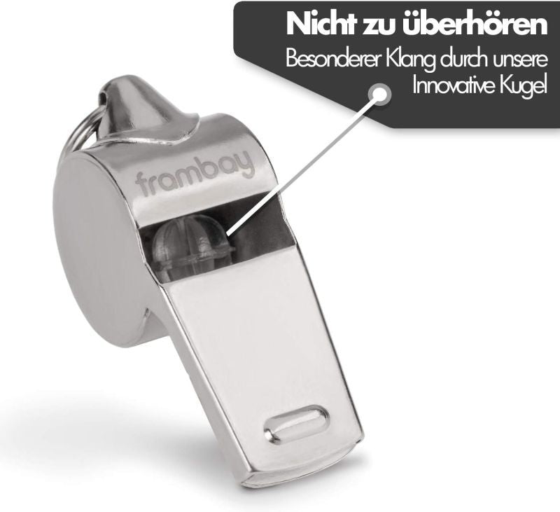 Fluitje - Fluitje met innovatieve [AirSpin] bal I Scheidsrechtersfluitje I Signaalfluitje I Fluitje I Fluitje voor noodgevallen I Fluitje voor sportlessen I Fluitje voor kinderen