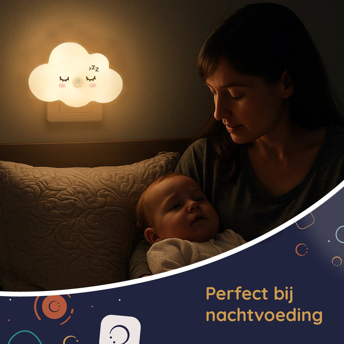 Numsy Lumo Babykamer Nachtlampje - Bewegingssensor - 4 Helderheidsstanden