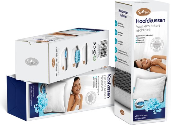 Softsie Traagschuim Hoofdkussen 70x50 - Ergonomisch Kussen - Verstelbaar Slaapkussen - Pillow - Hoofdkussens Nekklachten