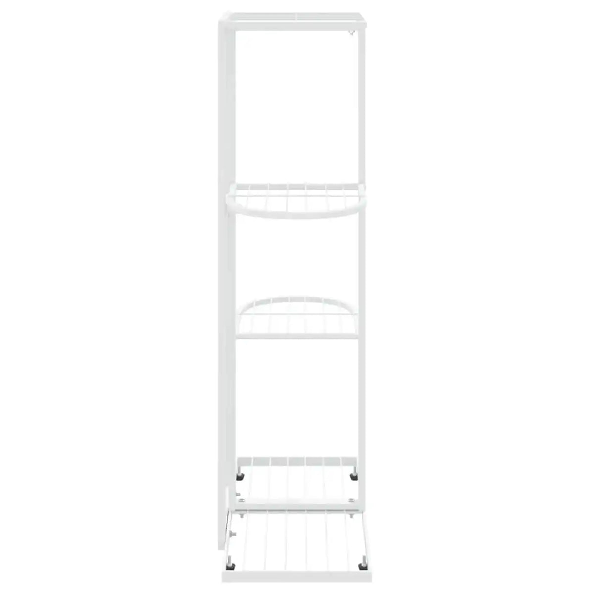 MINGHOU Plantenrek 4-Laags - Wit - 22 x 43 x 76 cm - Metaal, Binnen & Buiten