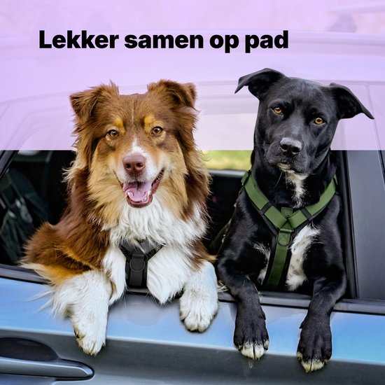 Jake en Jacky Hondentuigje Grote Honden - Anti-Trek Tuig - Y Tuig Hond - Hondenharnas - Zwart - Maat XL