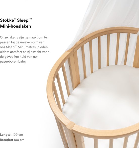 Stokke® Sleepi™ V2 / V3 Mini Hoeslaken Wit
