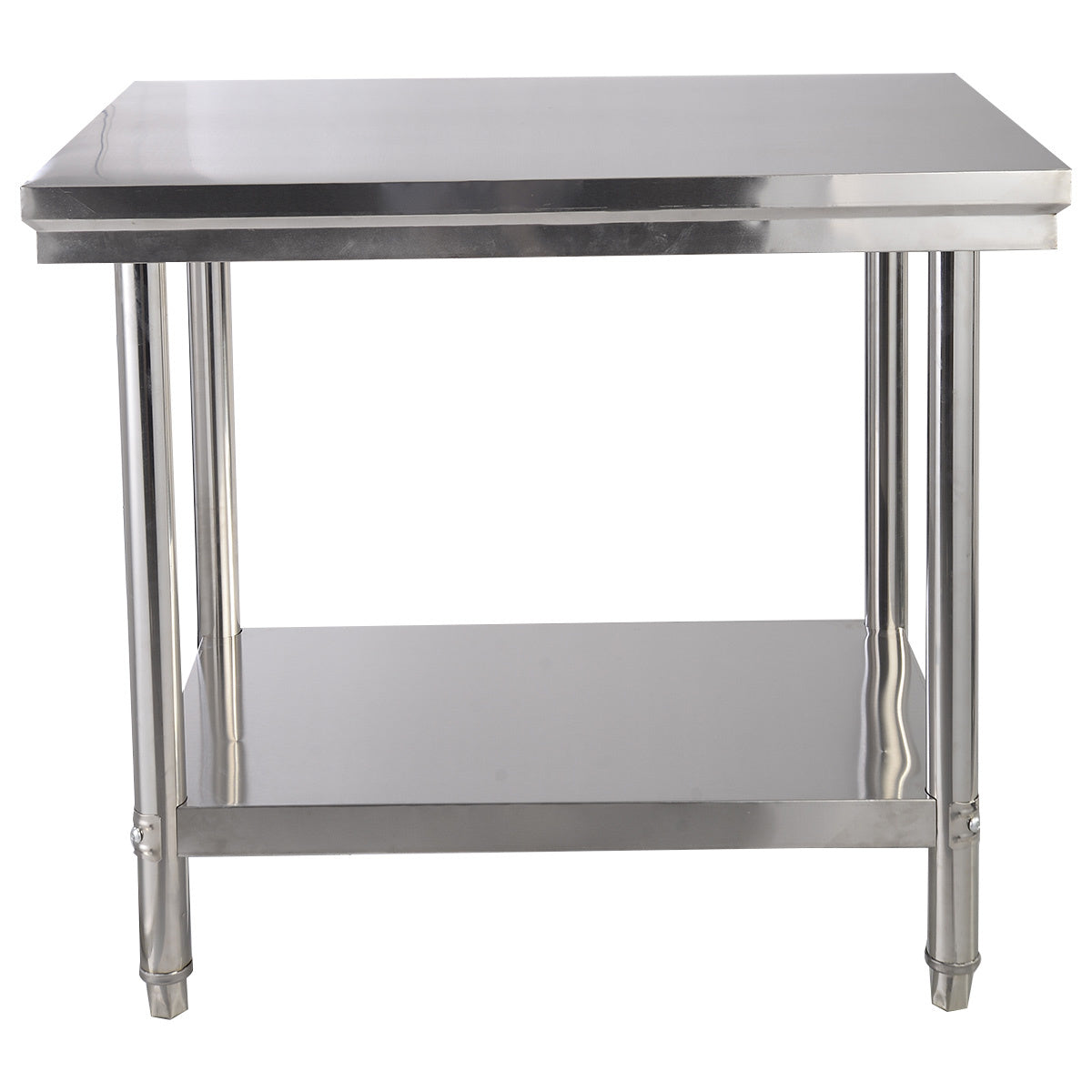 Coast roestvrijstalen keukentafel werktafel gastro -tafel met tussenliggende bord 92x61x90cm