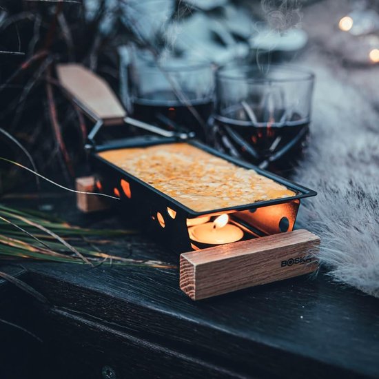 Boska Partyclette Oslo - Raclette set - Eikenhout - Anti-aanbaklaag
