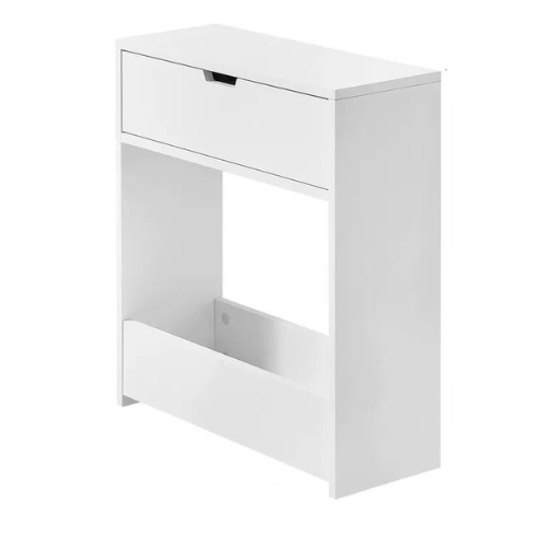 SoBuy Toiletkast met toiletrolhouder - 60x20x55 cm - Max. 20KG - Wit