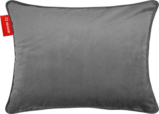 Auronic Warmtekussen - Velvet - 45x60 - Draadloos - Oplaadbaar - Elektrisch kussen - Infrarood - Grijs