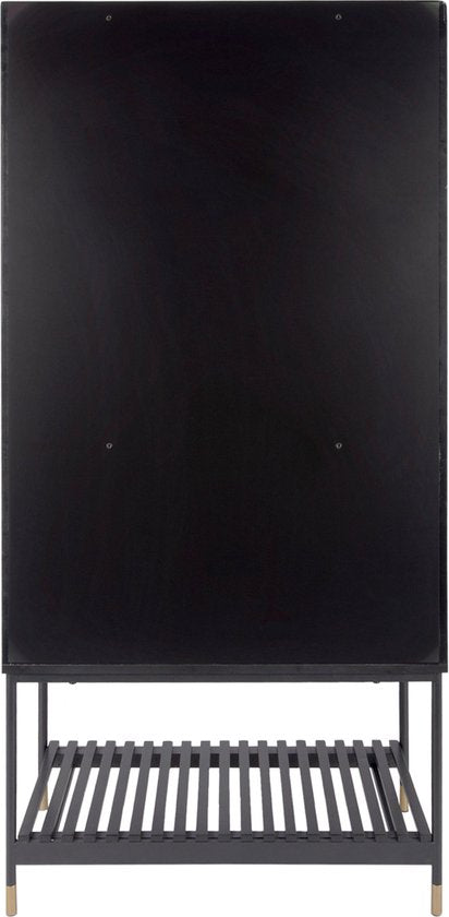 Leitmotiv Kast Marve - Zwart - 40x75x150 cm - Modern,Scandinavisch