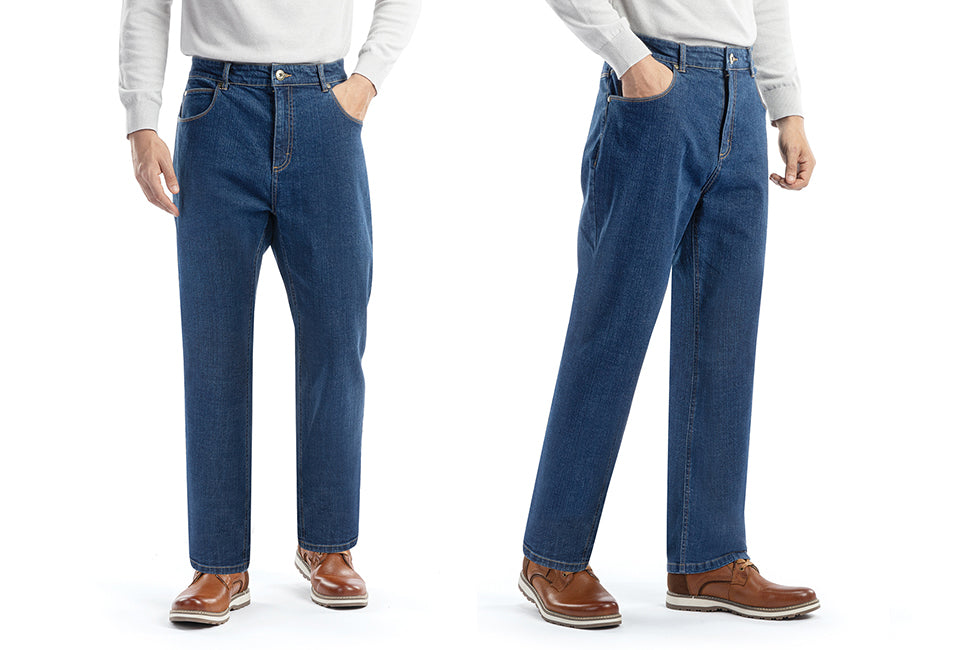 Milanoro - Stijlvolle jeansbroek voor heren - Donkerblauw - W38 - L30