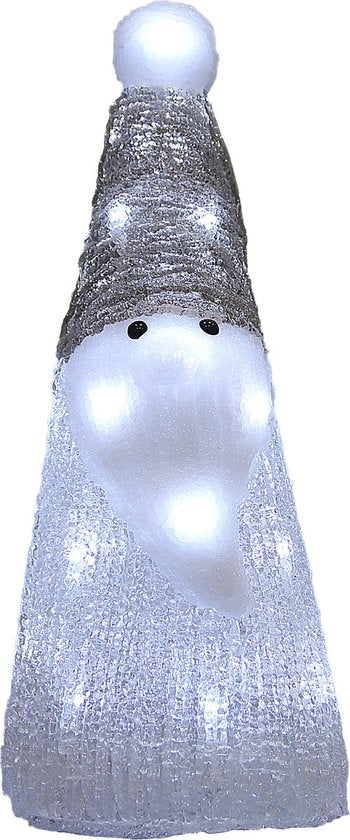 Monzana LED Acryl Kerstman Wit