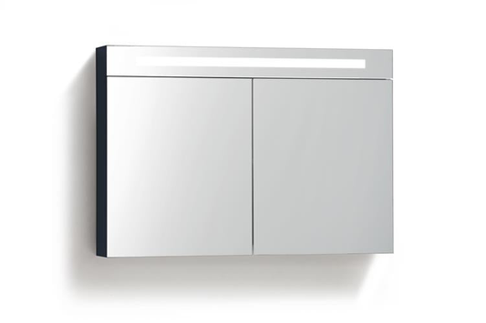Spirit Spiegelkast met LED-verlichting - Hoogglans Antraciet - 100 x 16 x 70 cm