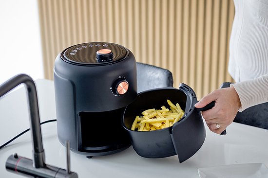 Nexxt Mini Airfryer met 8 Kookprogramma’s – Heteluchtfriteuse van 2,6 Liter voor Bakken, Grillen, Braden – Timer en Automatische Uitschakeling – 1000W