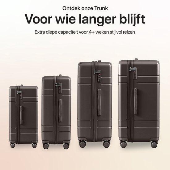 SKYCASES Trunk Reiskoffer – Classic Heritage – Extra Grote Koffer – 110L – TSA Slot – Lichtgewicht Trolley – 78x44x36 cm – Trunk Rolkoffer – Spinner Wielen – Bruin