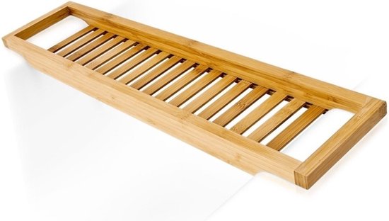 Excellent Houseware Badrek van bamboe hout - 64 x 15 cm - voor spullen - badplank - bruin