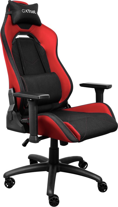 Trust GXT 714R Ruya - Ergonomische Gamestoel - 3D-armleuningen - Ademende Stof en PU-leer - Tot 150 kg - Rood