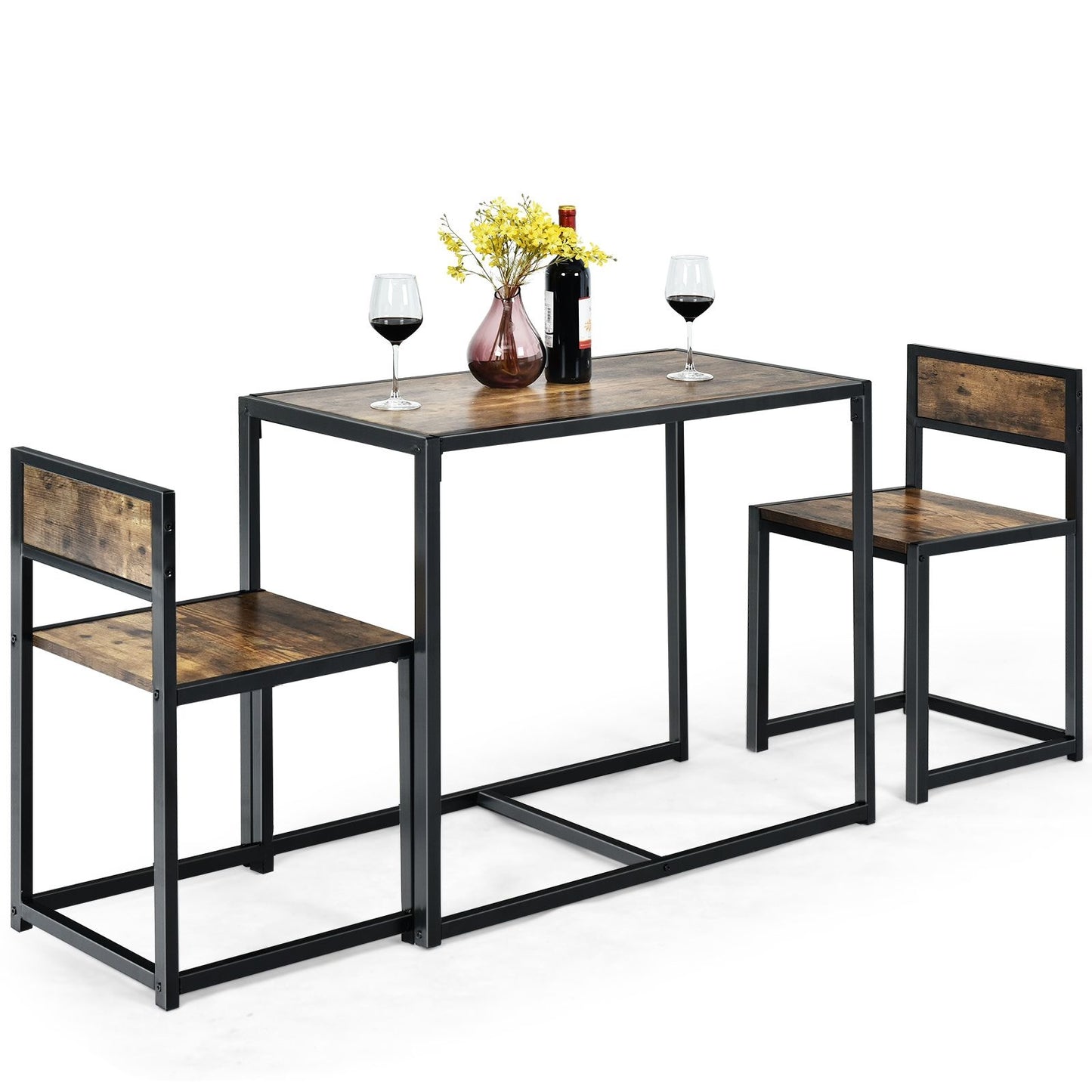Coast 3-Delige Eetkamerset Bar Tafel Set Keuken Tafel + 2 Stoelen Antiek