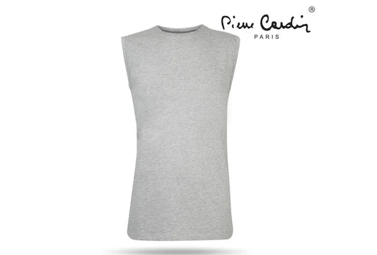 Pierre Cardin Mouwloos T-shirt – Grijs – 100% Katoen – Maat XL – Comfortabel & Stijlvol