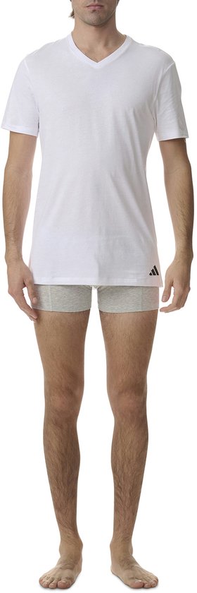 Adidas Sportswear- Active Core Cotton - V Neck Shirts - Heren Ondershirt - Wit - Maat XL