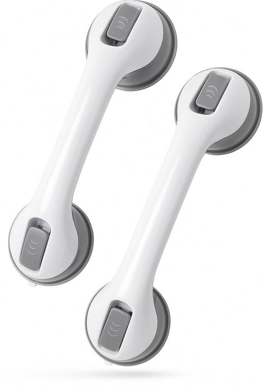 Douche Handgreep met Zuignap - 2 stuks - Geschikt voor douche en toilet - Vochtbestendig - Greep met zuignappen - Voor klein en groot - Extra veilig & sterk model - 30cm Luft