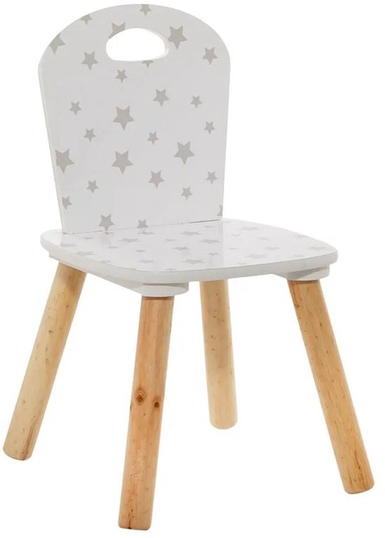 Kinderstoeltje wit met motief