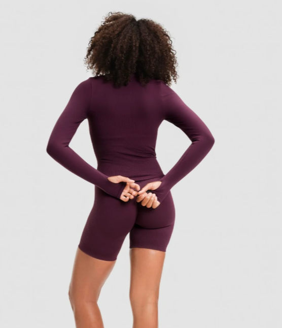 Thrivin Elevate™ Compression Long Sleeve Jacket - Winter Plum