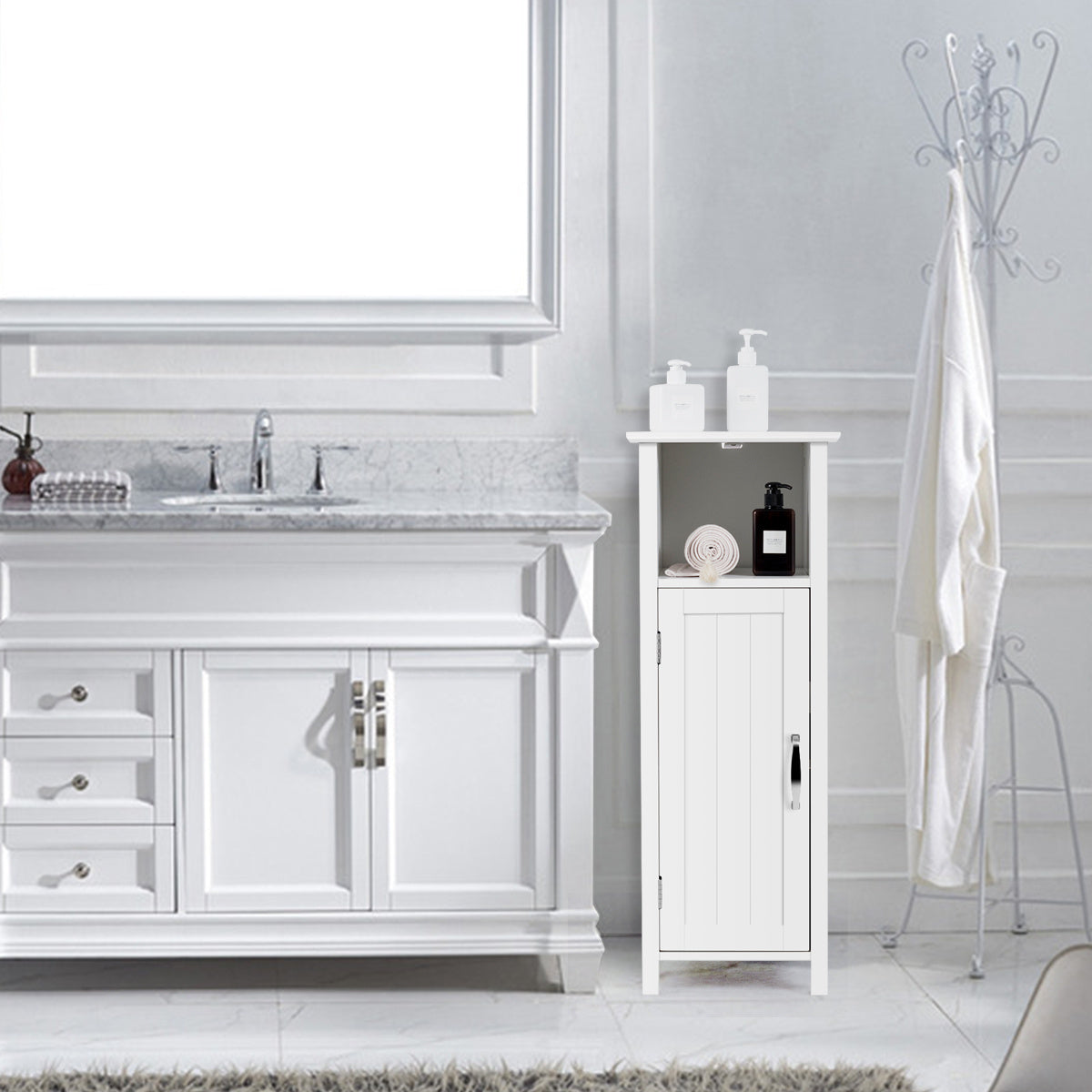 Coast badkamer kast multifunctionele kast voor slaapkamer keuken keuken badkamer kast wit gemaakt van hout