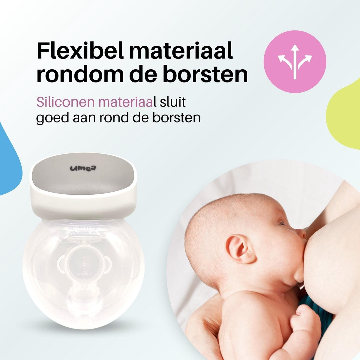 Umea Enkele Borstkolf - Handsfree - Elektrische Borstkolf - Wit