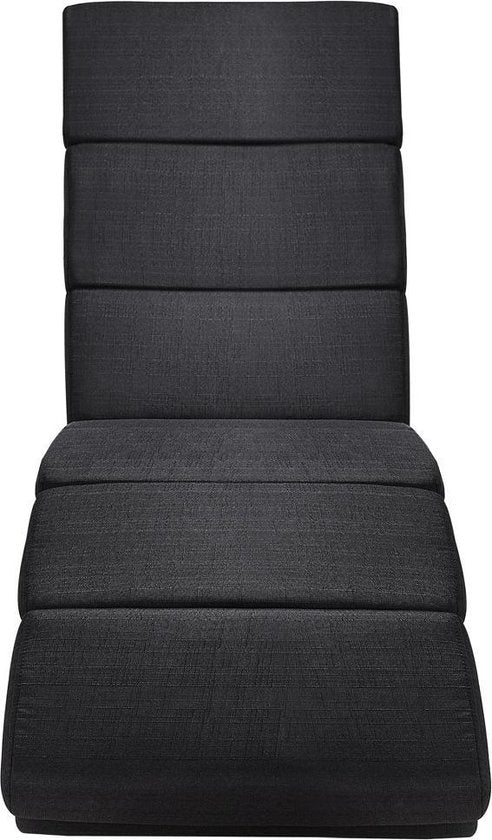Casaria Relaxfauteuil London - Ligstoel Lounge Verchroomd - Antraciet