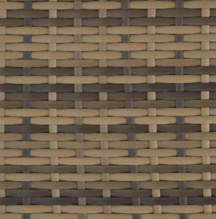 Tectake Wicker Tweepersoons Ligbed Carbonera - Natuur - 62 x 196 x 36 cm - Set van 2, met Bijzettafel