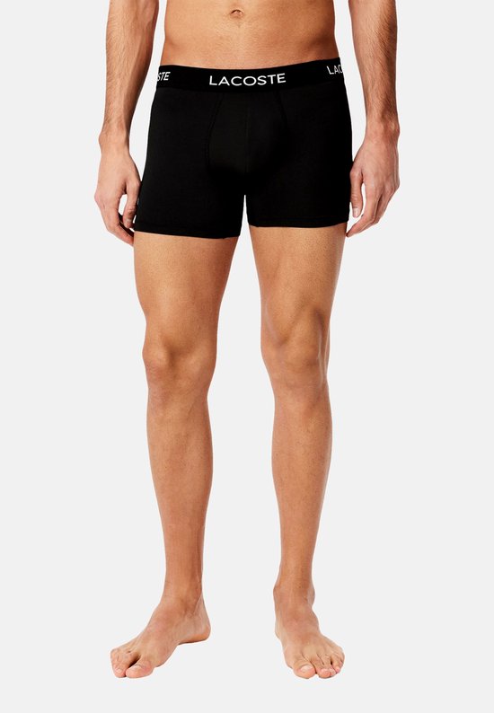 Lacoste 3-Pack Microfiber Boxershorts Trunk Heren - Zwart - maat M