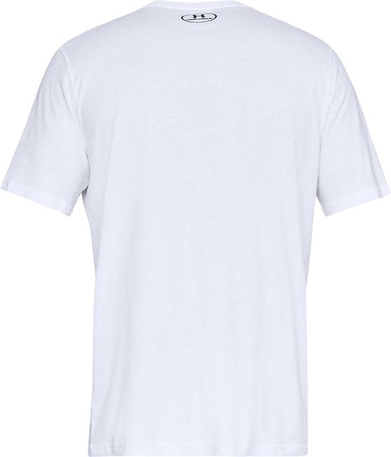Under Armour UA M SPORTSTYLE LC SS-WHT Heren Sportshirt - Wit - Zwart