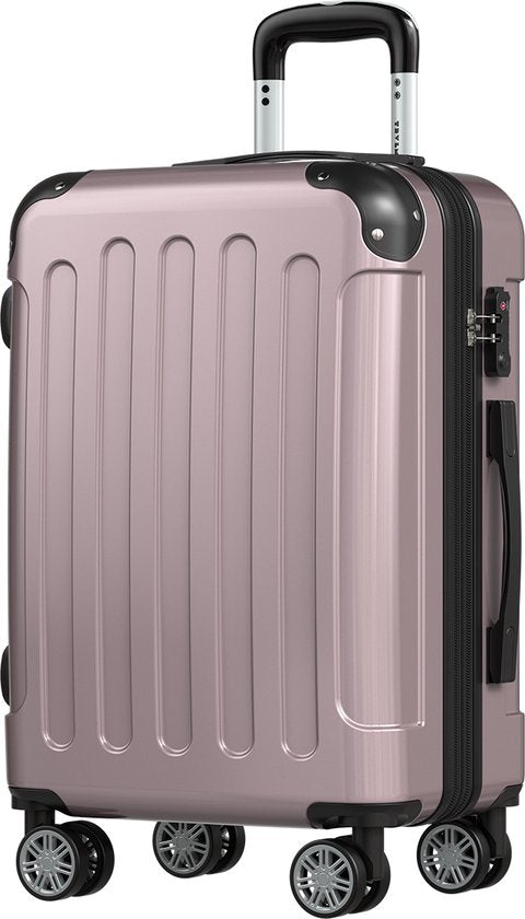 TRVLMORE Handbagage Koffer - 45L - TSA Cijferslot - 54x36x22cm - Roségoud