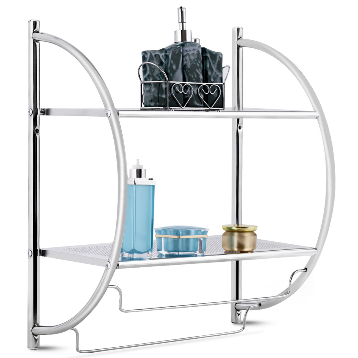 Coast - Handdoekrek - MET planken - Metaal - 45 x 25,5 x 55 cm
