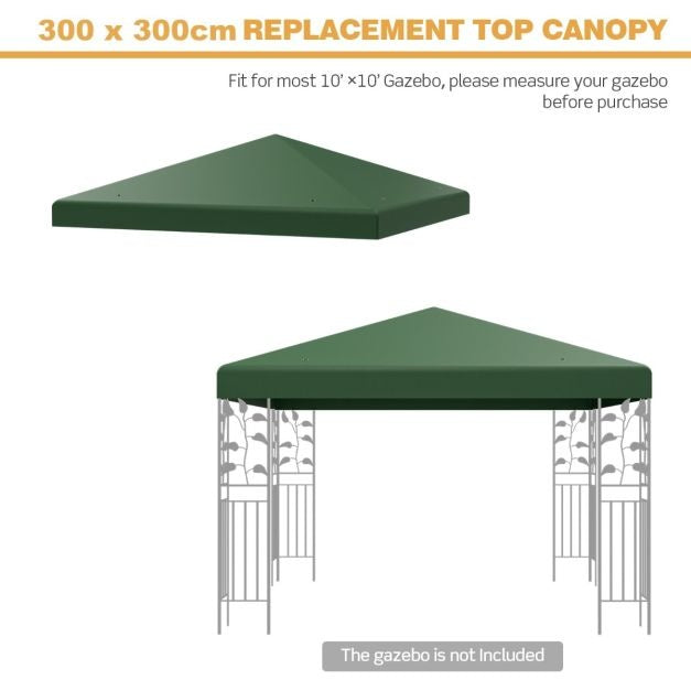 Coast Reservedak voor Tuinpaviljoen - 300x300 cm - Groen