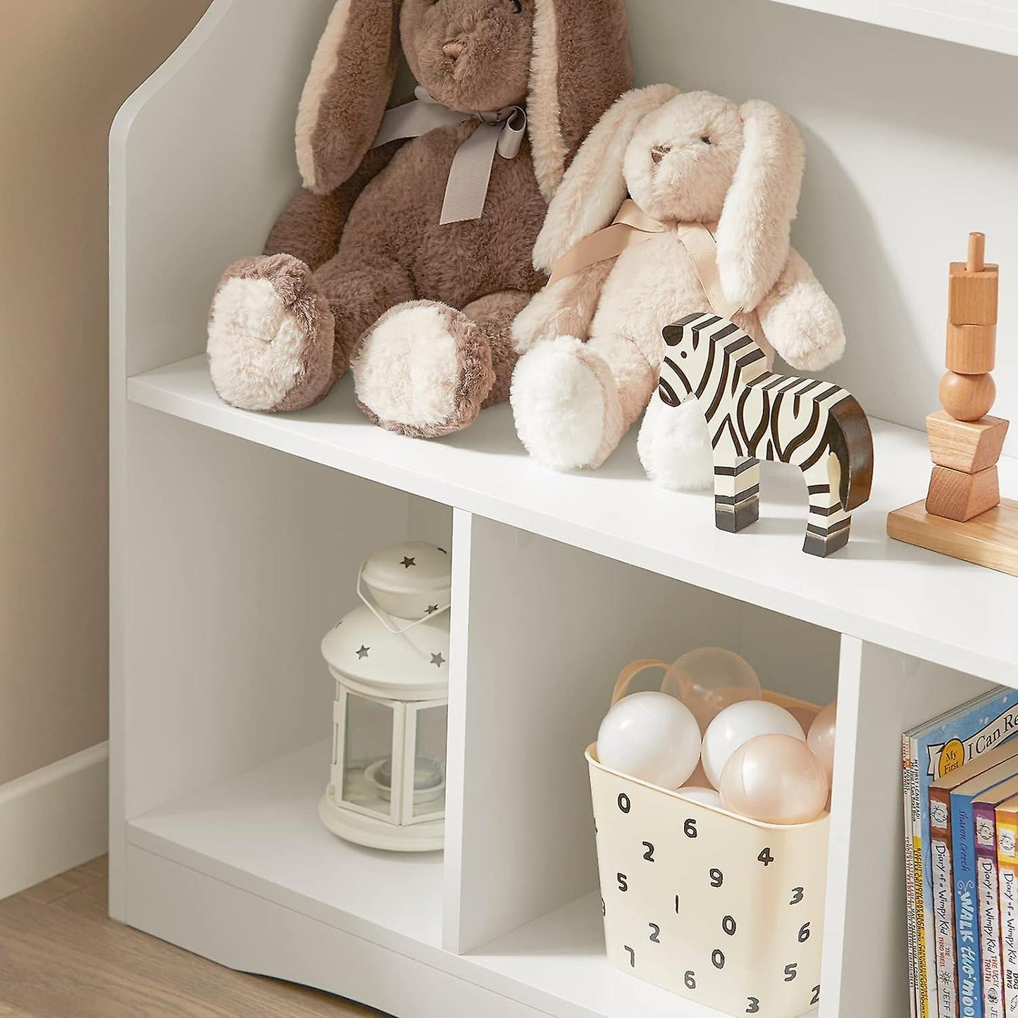 SoBuy Opbergkast voor Kinderen - Max. 75 kg - Wit - 90 x 30 x95 cm