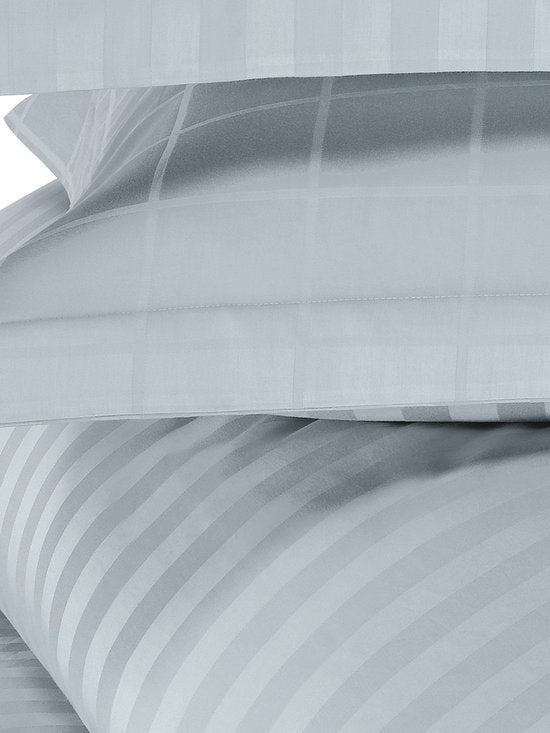 De Witte Lietaer Dekbedovertrek Katoen Satijn Zygo - Hotelmaat - 260 x 240 cm - Blauw