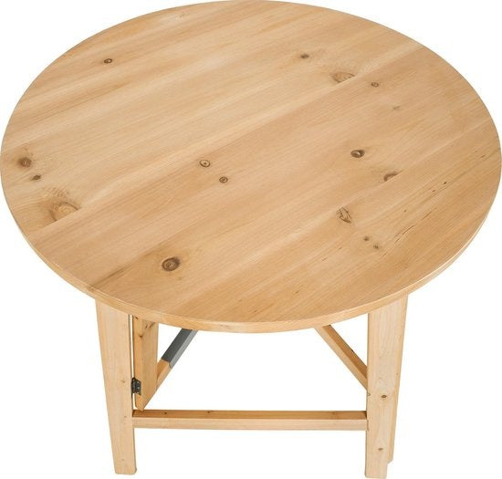 tectake - Party bartafel van massief hout -  403249