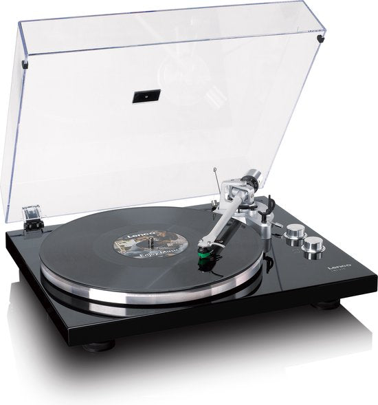 Lenco Platenspeler met Bluetooth - Metalen draaiplateau toonarm en contragewicht - Lenco Expertise lijn - LBT-215BK - Piano Black